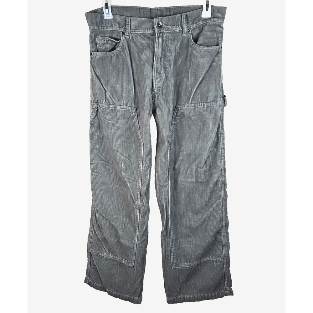 Y2K No Boundaries Corduroy Pants 32x30 Cargo Double Knee Baggy Distressed Skater